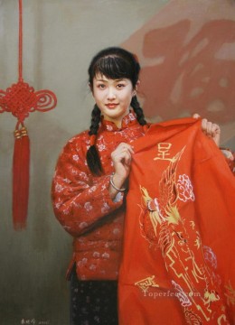 chicas chinas Painting - Primer mes del año lunar Chicas chinas